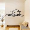Vintage Iron Wall Art Coastal Ocean Waves Moon Seagulls Beach Home Decor Living Room Modern Rustproof