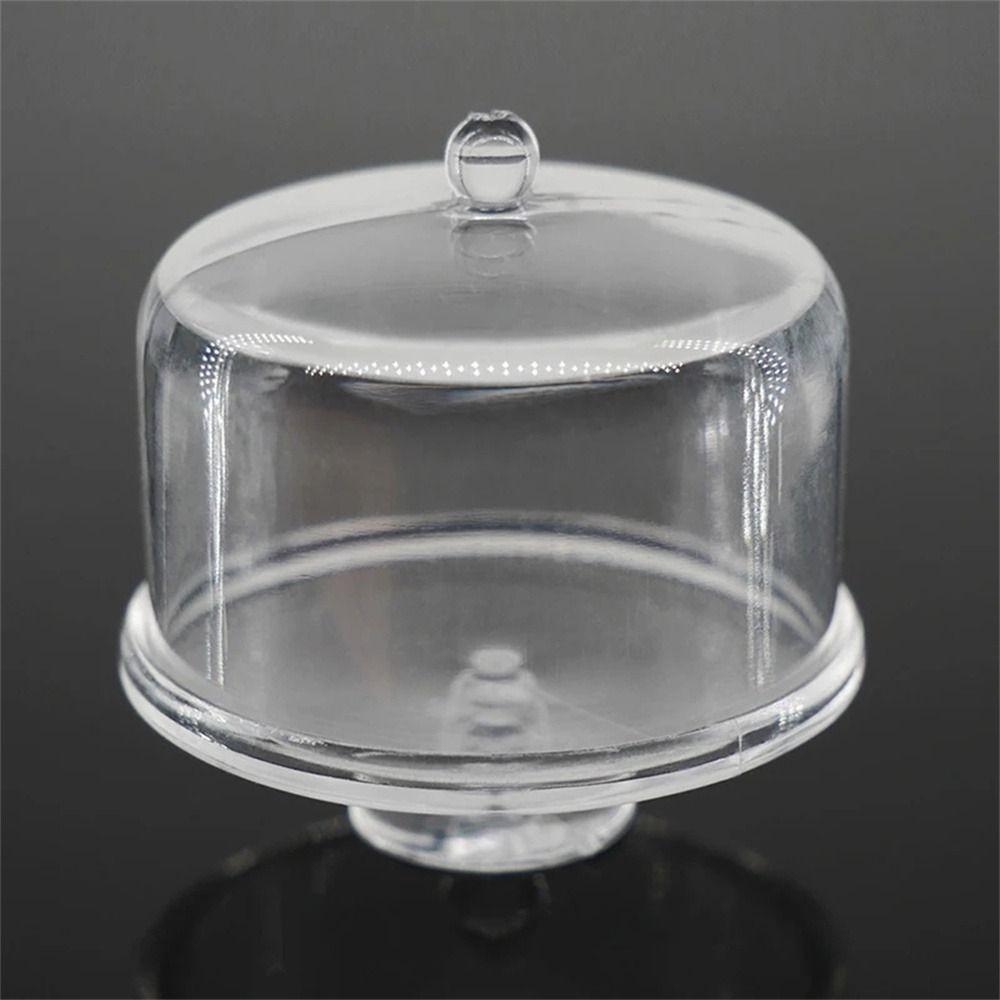 Mit Deckel Puppenkuchenständer Dessertpfanne Miniatur-Kuchenständer Kuchen-Display-Platte Küchenspielzeug