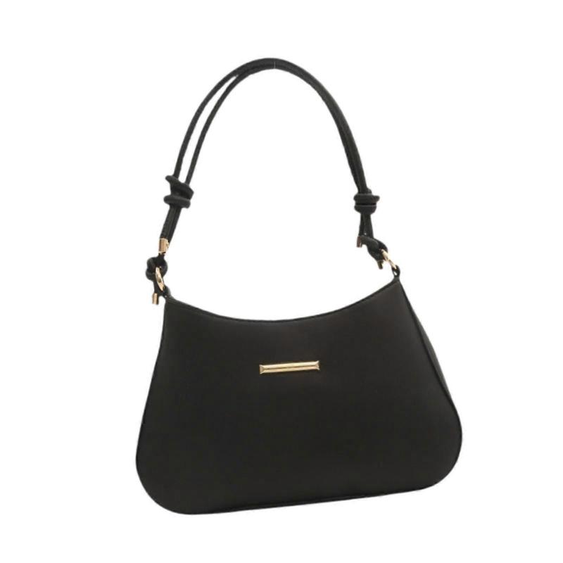 Dames Onderarm Handtas Draagbare Elegante Portemonnee Tote voor Straat Boodschappen Feest Zwart