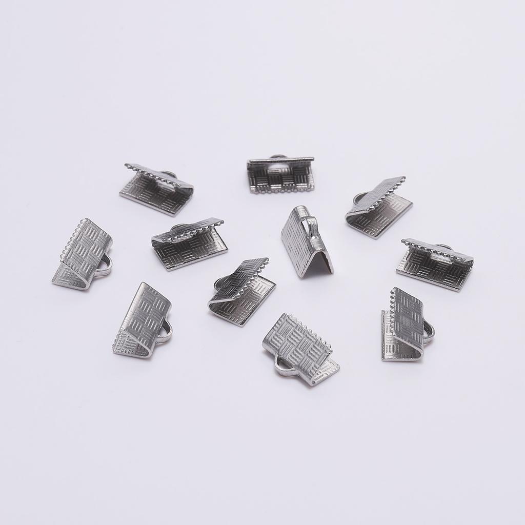 Edelstahl-Crimp-Endperlen, Schnallenspitzen, Verschlussschnur, flache Abdeckungsverschlüsse für die Schmuckherstellung, DIY-Armbandverbinder