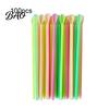 Pink Orange Yellow Green Straws 50/100Pcs Spoon Straw for Smoothie, 2 in 1 Disposable Smoothie Scoop with Spoon, Plastic Slush Milkshake Bubble
