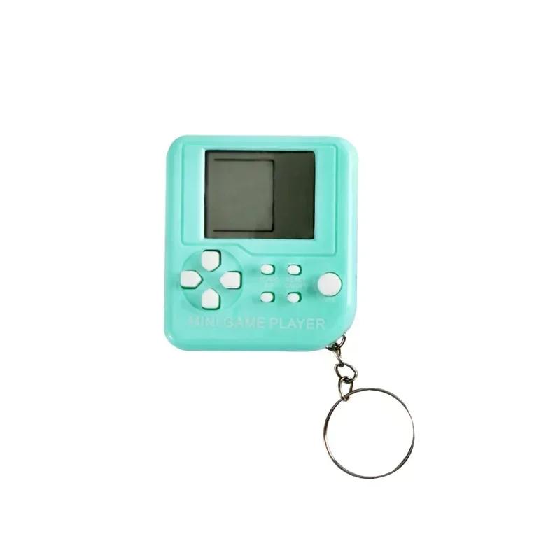 Portable Mini Pocket Classic Game Machine Keychain Ring Anti Lost Retro Nostalgic Kid Handheld Game Console Toys Gaming Player