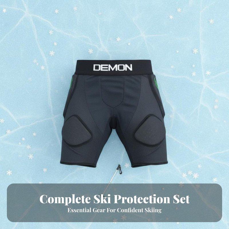 D3O Kids Ski Protective Set, Pelvic & Knee Pads, Snowboard Collision Protection, Breathable, Random Design
