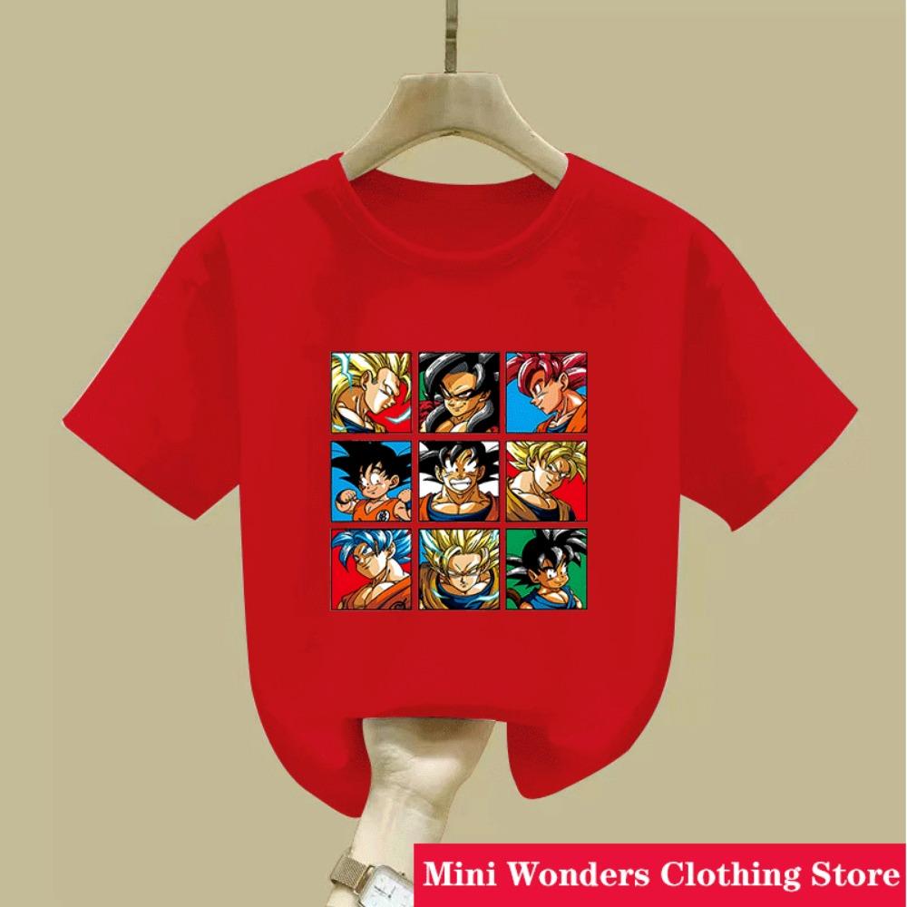 Dragon Ball Boys' Clothes T Shirt Anime Cosplay Son Goku T-shirts Boy T-shirts Tops Children Clothing Summer Short Sleeve Tees