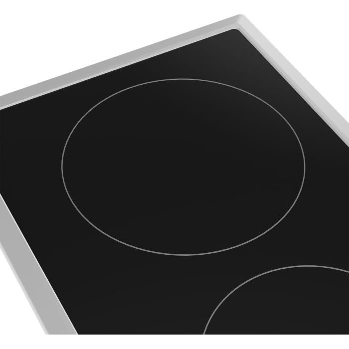 Table vitrocéramique BEKO HDCC32200X - 2 foyers - Commandes tactiles - Zone modulable - Noir