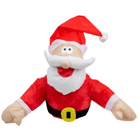 Santa Crash Landing Reindeer Set Christmas Crashing Decorations with Strong Suction Pads for Windows Glass Doors Holiday Home Decor