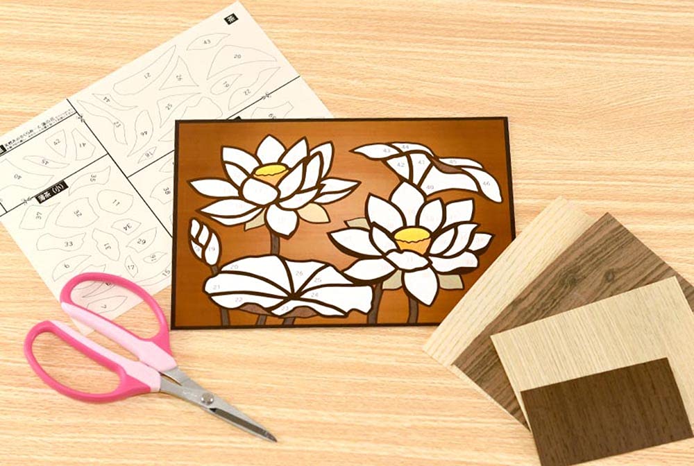 Sakura Horikiri Natural Wood Sakura Art Lotus Flower 6480065