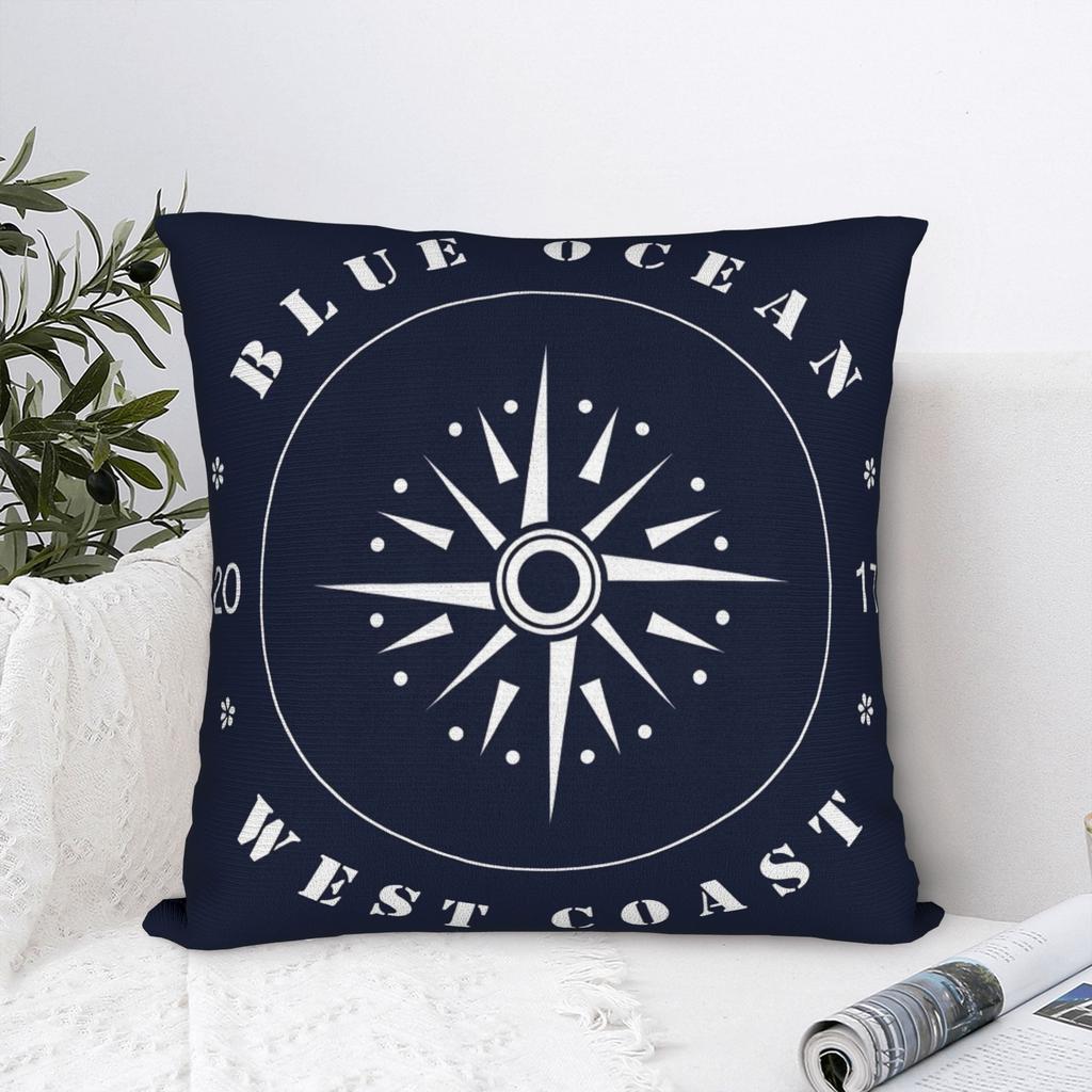 Nordic Dark Blue Nautical Collection Pillow Cover Custom Cushion Cover Funny Pillow Case For Living Room Chair