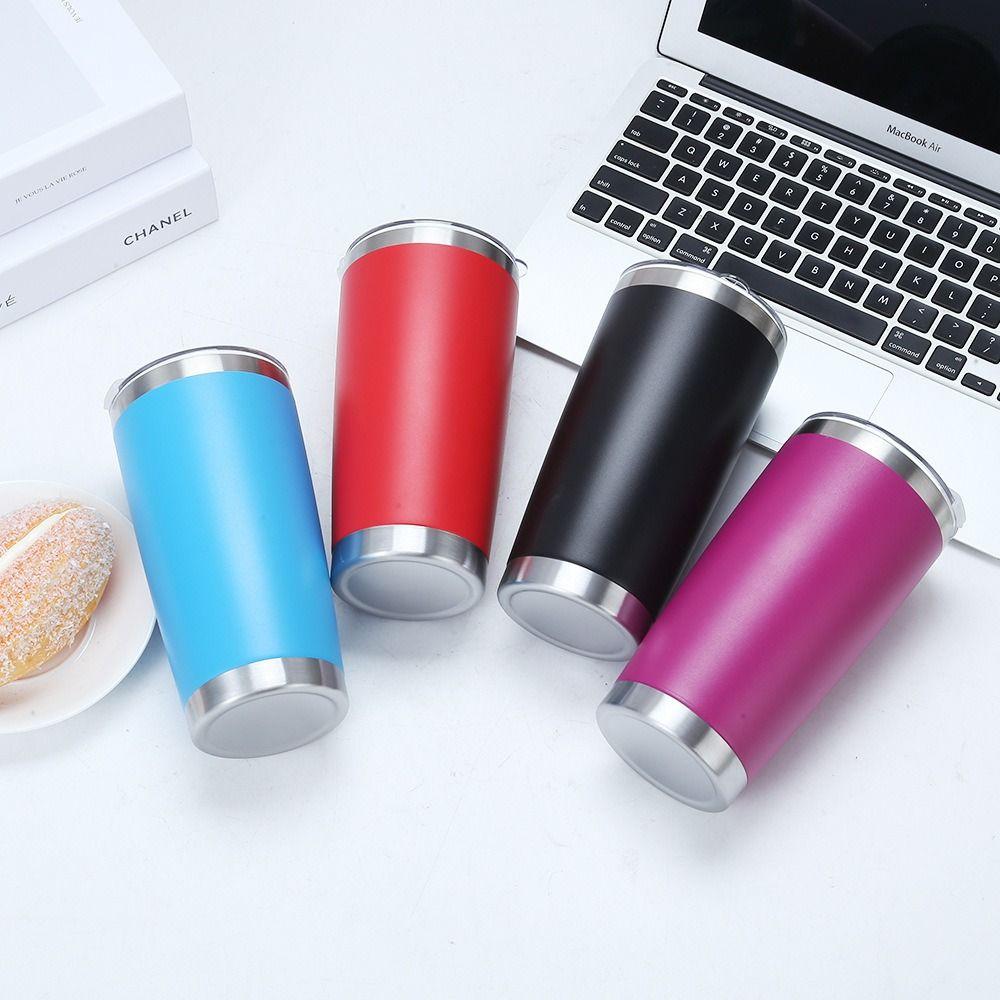 20oz Capacity Stainless Steel Thermal Mug Double-Walled Fashion Thermos Cup  All Seasons