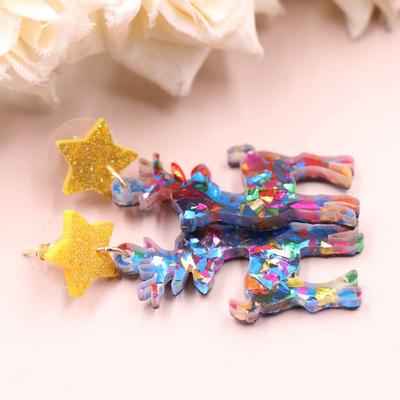 Hot Sale Acrylic Earrings Series Fashion Creative Cute Style Christmas Pendant Earrings