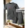 New Men's Outfit Summer Short Sleeve T Shirt Set Fashion 2 Piece Sportwear Printed Casual shorts Sweatshirt Men's Tracksuit