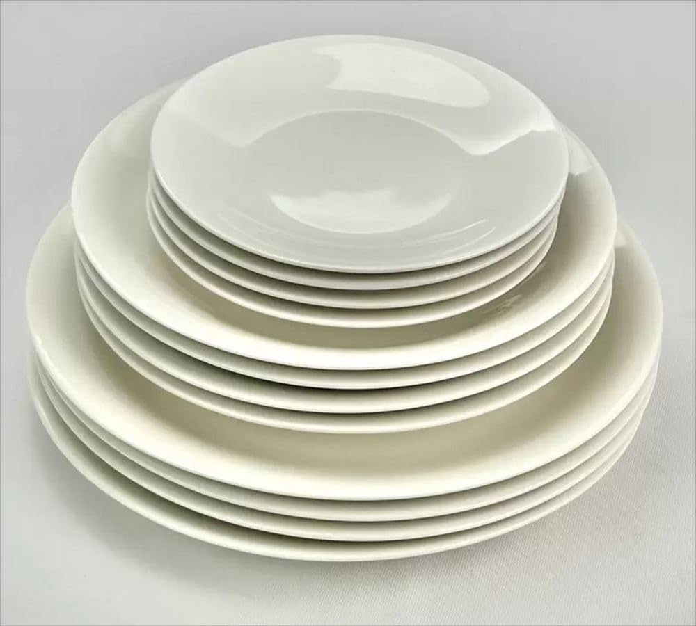 White dinnerware set for 12 pieces 4,