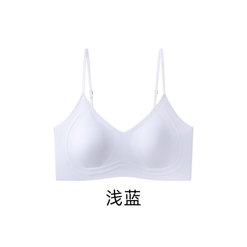 Liquid Foundation Seamless Underwear Women's Big Breasts Show Small Breasts Gather Rabbit Ear Cup Thin Soft Support Breathable Back Bra Cover