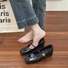 French beautiful Mary Jane shoes women's 2025 new summer wear with skirt single shoes versatile flat-soled small leather shoes