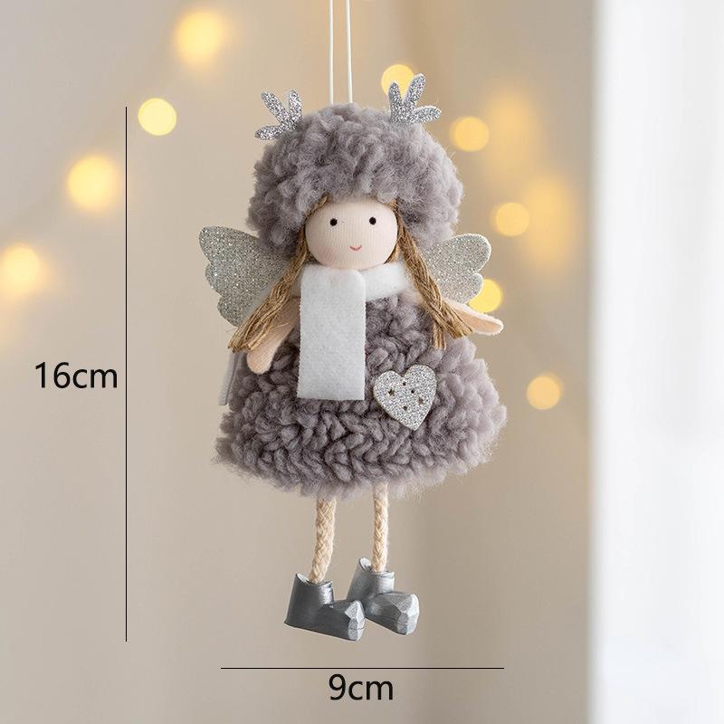 Weihnachten 2025 Weihnachtsengel Plüsch Mädchen Anhänger Weihnachtsbaumschmuck Weihnachtsdekoration für Zuhause Weihnachtsgeschenke Neujahr 2025