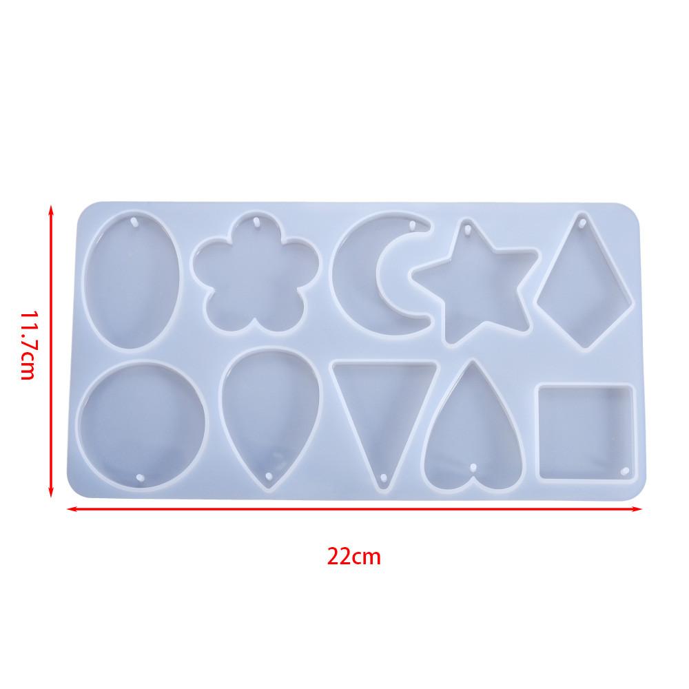 Earring Pendant Silicone Mold Epoxy Resin Jewelry Making Molds Heart Leaves Moon DIY Charms Pendant Mould Creative Jewelry Craft