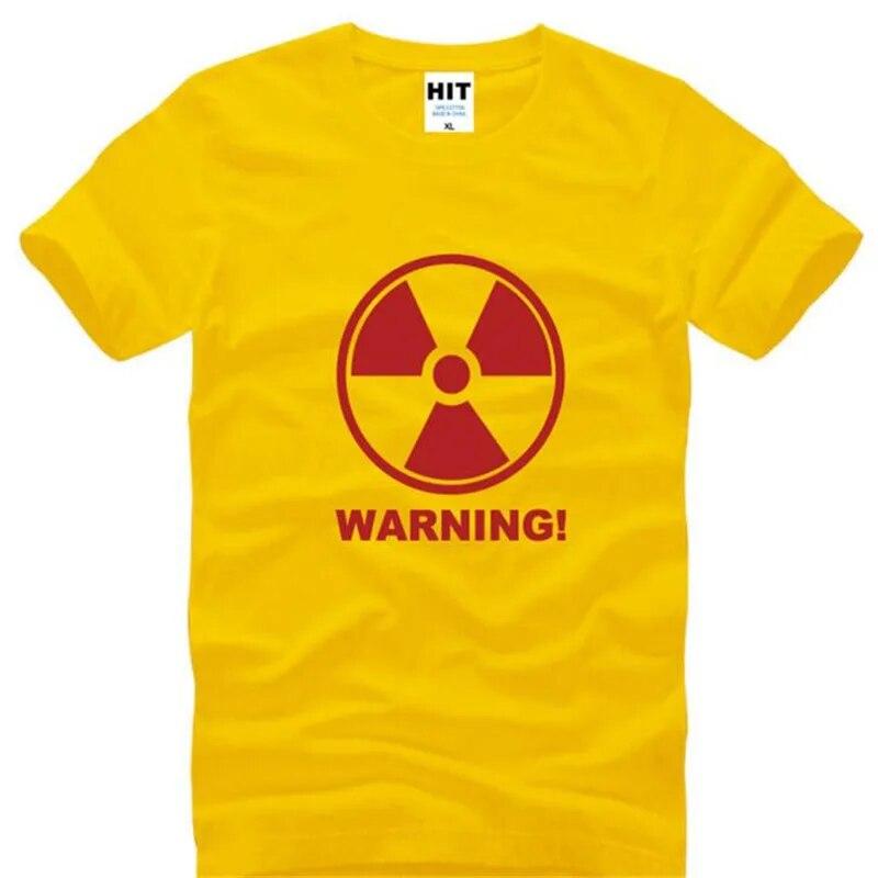 Nuclear Radiation Creative Life Printed T Shirt Unisex Short Sleeve O-Neck Cotton Unisex T-Shirt Cool Tee Shirt Homme Camisetas Hombre