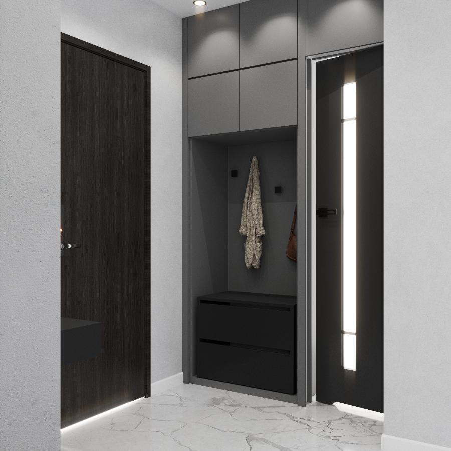 Shoe Cabinet 60 Cm Matte Black