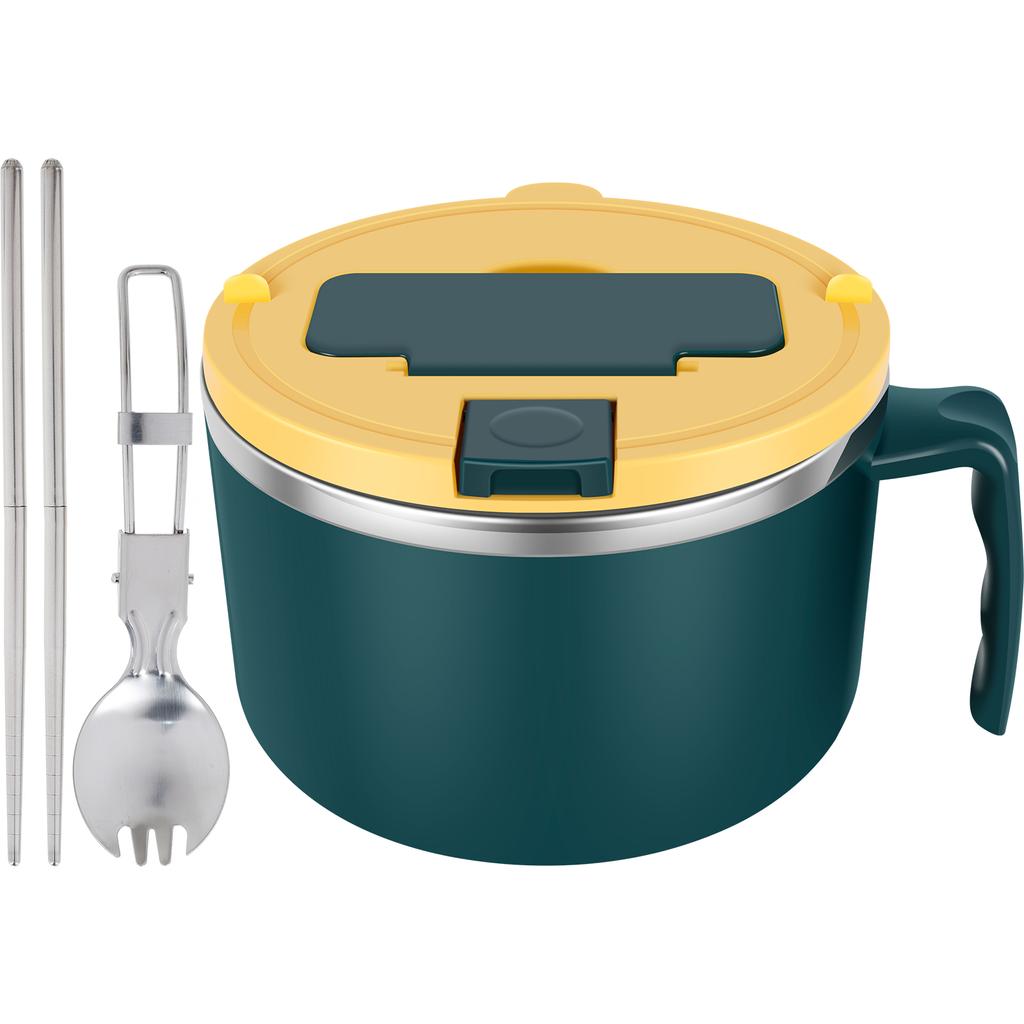 Miseczka do szybkiego przygotowywania ramenu z filtrowaną pokrywką 1200 ml Miseczka do makaronu ramen do mikrofalówki z łyżką pałeczkami Bez BPA Miseczka do gotowania ramenu