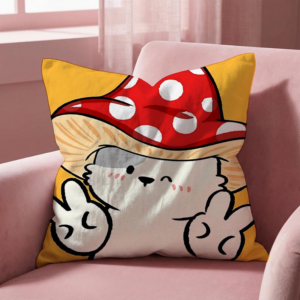 Sticker cute bear stickers Cushion Cover MultiScene Pillow Cover for Home Car Reversible Soft Durable for Daily Use