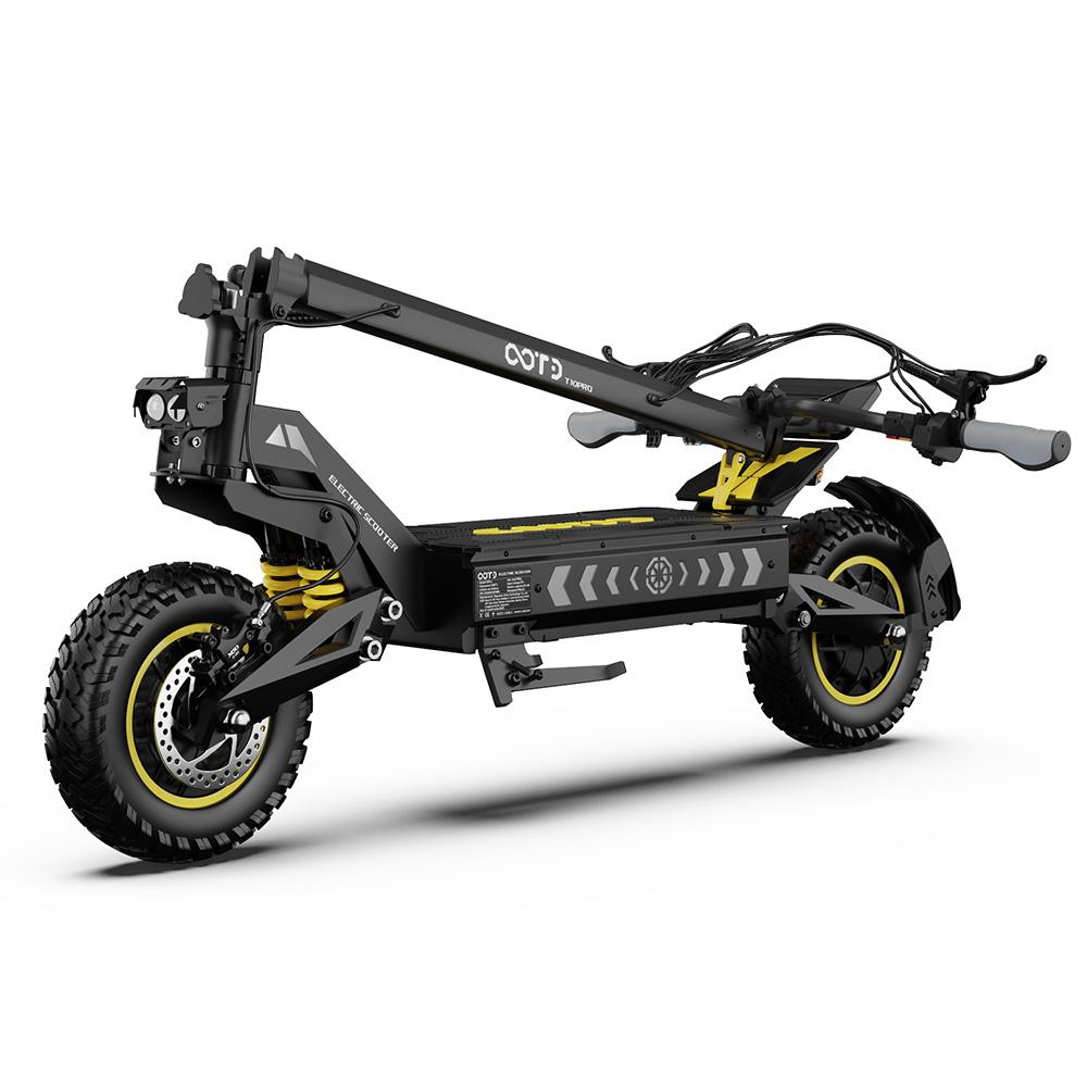 Electric Scooter Foldable OOTD 11" 1300Wx2 Motor Hydraulic Brake 52V 23.4AH Fully Suspended Adult Electric Scooter Max Load 150Kg Black T10 Pro