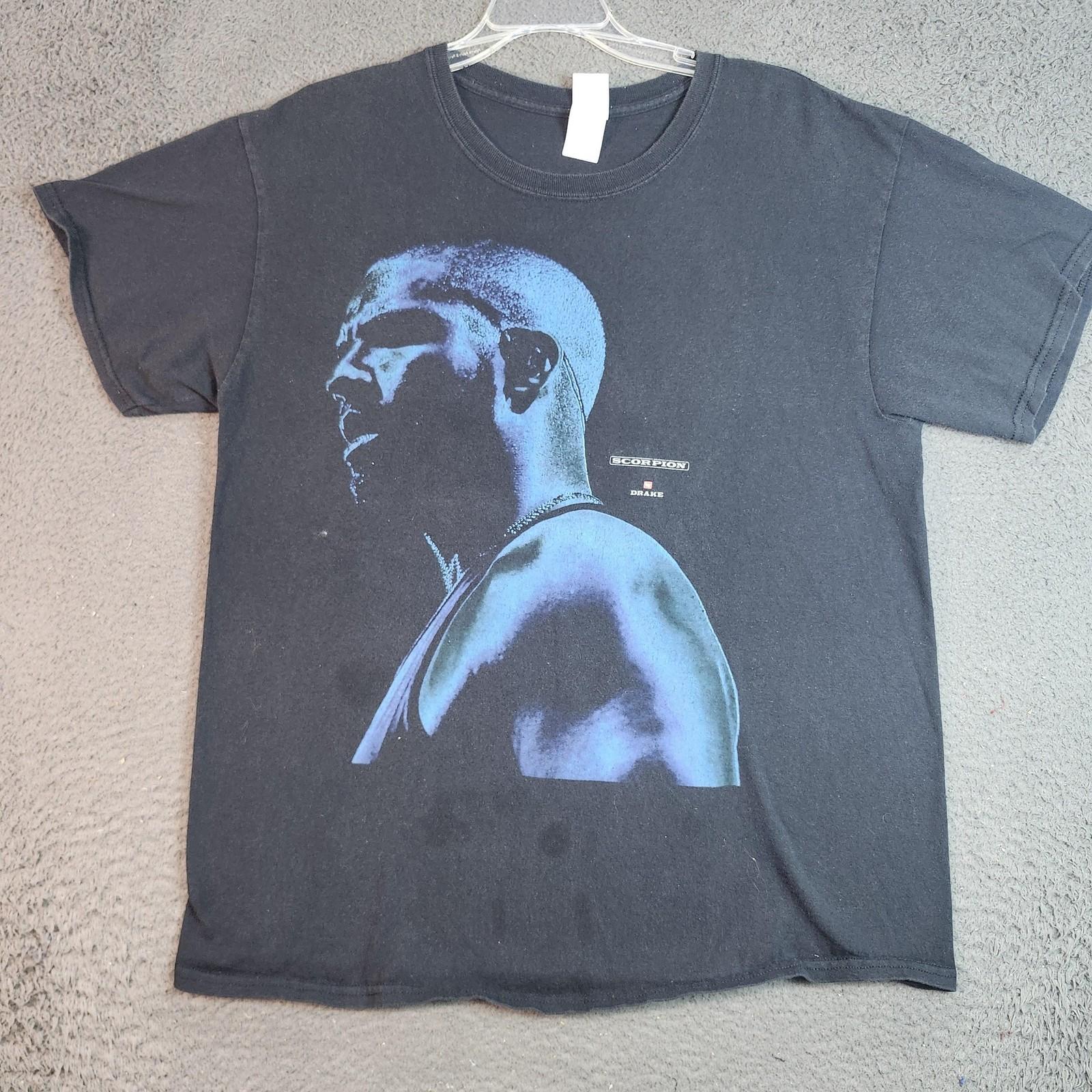 Drake Scorpion Live Shirt Mens Large Black Gildan Double Sided Concert Rap Unisex T-Shirt M