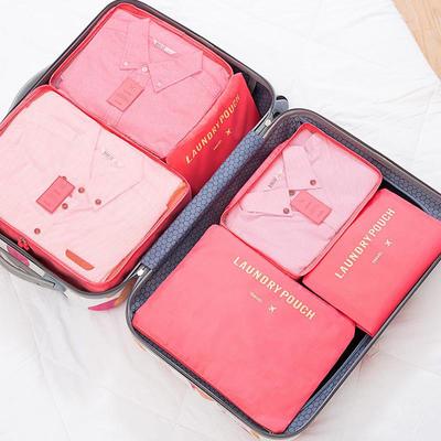 Travel Six-Piece Luggage & Clothing Packing Storage Bag Set with Logo