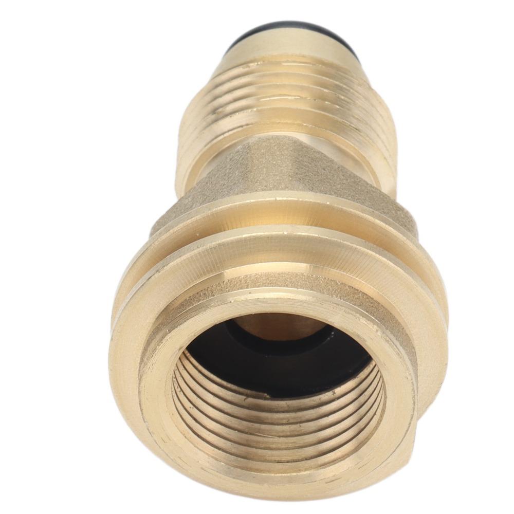 Adaptor rezervor propan din alamă solidă Convertește POL la QCC1/Tip 1 Pentru supapa de service a rezervorului LP Adaptor POL la QCC1 Conexiune rapidă