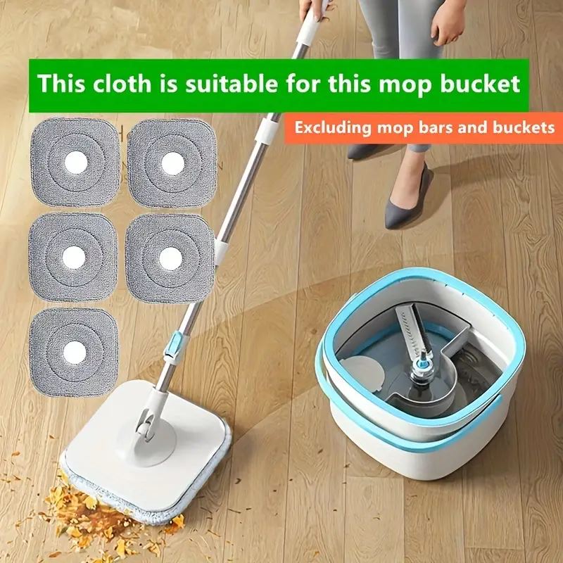 1/3Pcs Mop Water Separation Square Mop With Bucket Mop Heads Microfiber Lazy Floor Floating Clean Sewage Separation Barrel Mop