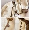 Fashionable and Slimming Sheepskin Coat with Thickened Cotton for Women In Autumn and Winter