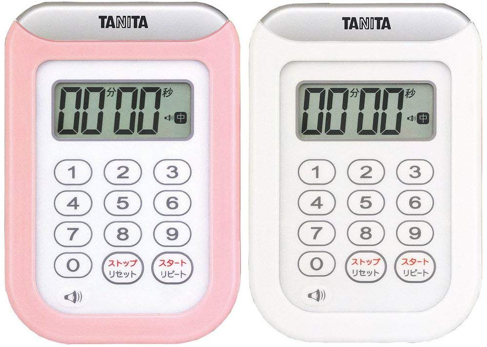 Cronometru de Bucătărie Tanita Rezistent la Apă cu Magnet 100 Minute Alb WH TD-378