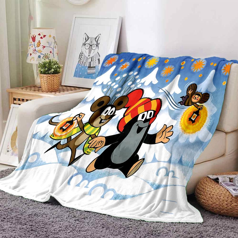 1pc Springtime Adventures Nature Flannel Blanket,Ultra Soft Warm Plush Throw for Home Bedroom Bed Sofa Cover Camping Picnic Gift Y7247