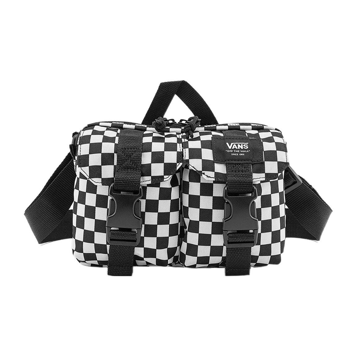 

Vans Black And White Checkerboard Multi-Pocket Shoulder Crossbody Bag Unisex bags VN0A5KHUYB2 Black White