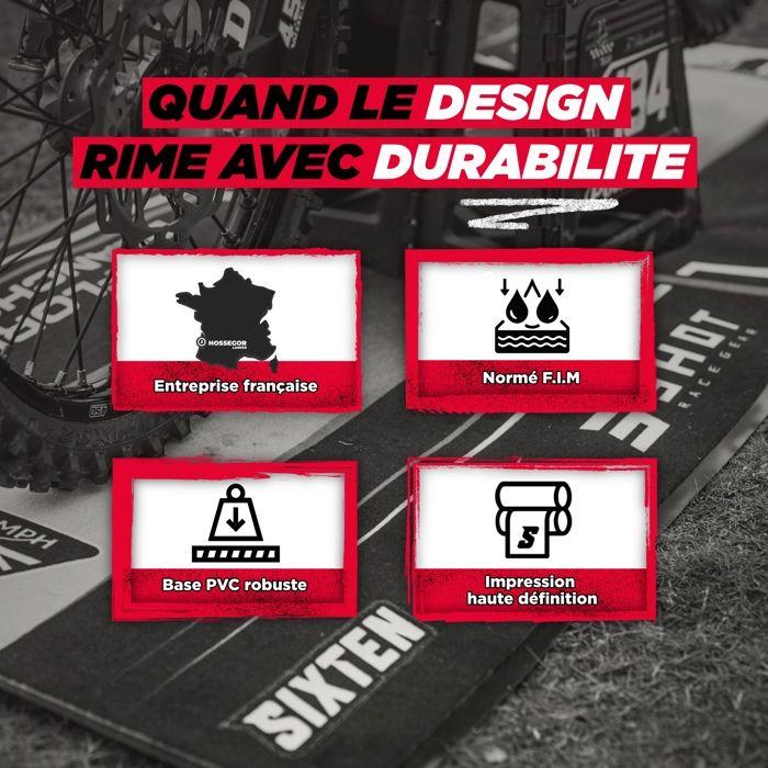 Tapis Vélo Home Trainer Zwift 65x180 SIXTEN - Tapis pour Home Trainer Antivibrations et Antibruit