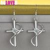 Boucles d'oreilles pendantes en argent Sterling 925, croix AAA Zircon, bijoux