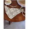 Vintage Kopftuch für Damen, Sommer und niedliches gehäkeltes Spitzen-Boho-Haarband, gestricktes dreieckiges Tuch.