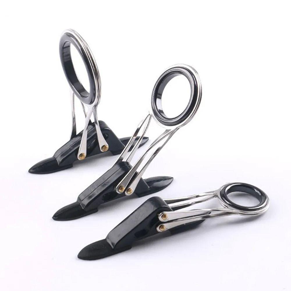 1Pcs Stainless Steel Fishing Rod Pole Line Guides Folding Guide Ring Wearproof Eye Ring Fishing Tackle Accessories Durable
