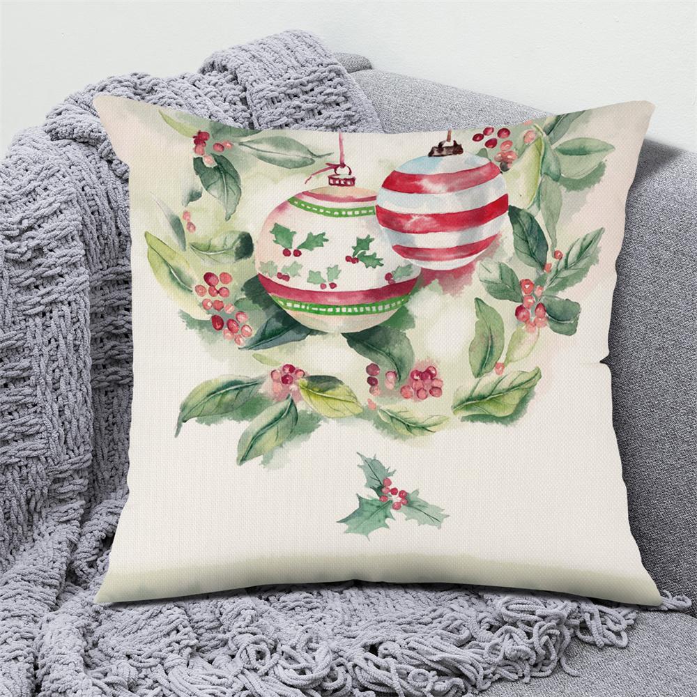 Crăciun Pom de Crăciun Fericit Cadou Husă de pernă imprimată Acasă Sufragerie Decorație Canapea Husă de pernă pătrată din poliester