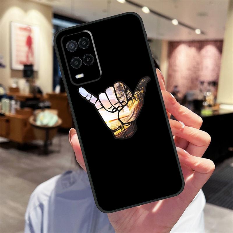 Surfer Surf Hang Loose Case For Oppo A17 A77 A80 A40 A60 A98 A78 A18 A38 A58 A16 A76 A96 A74 A94 A54 A57S A15 Cover