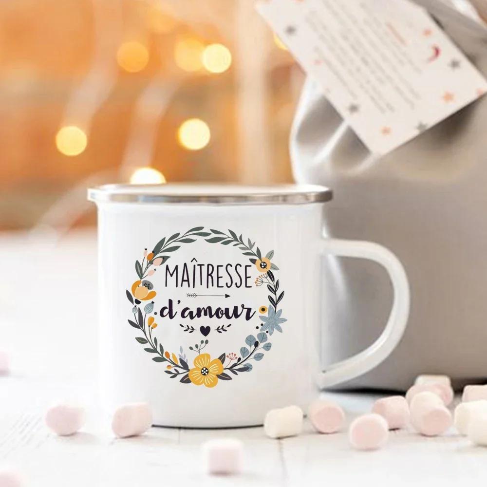 Coffee Cups Thank You Mistress Enamelled Mug Gift Idea for Coffee Lover Original Teacher Gifts School Asurprise for Teacher