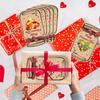 48Sets Valentines Day Cards Mason Jar Gift Cards with Treat Bags for Kids School