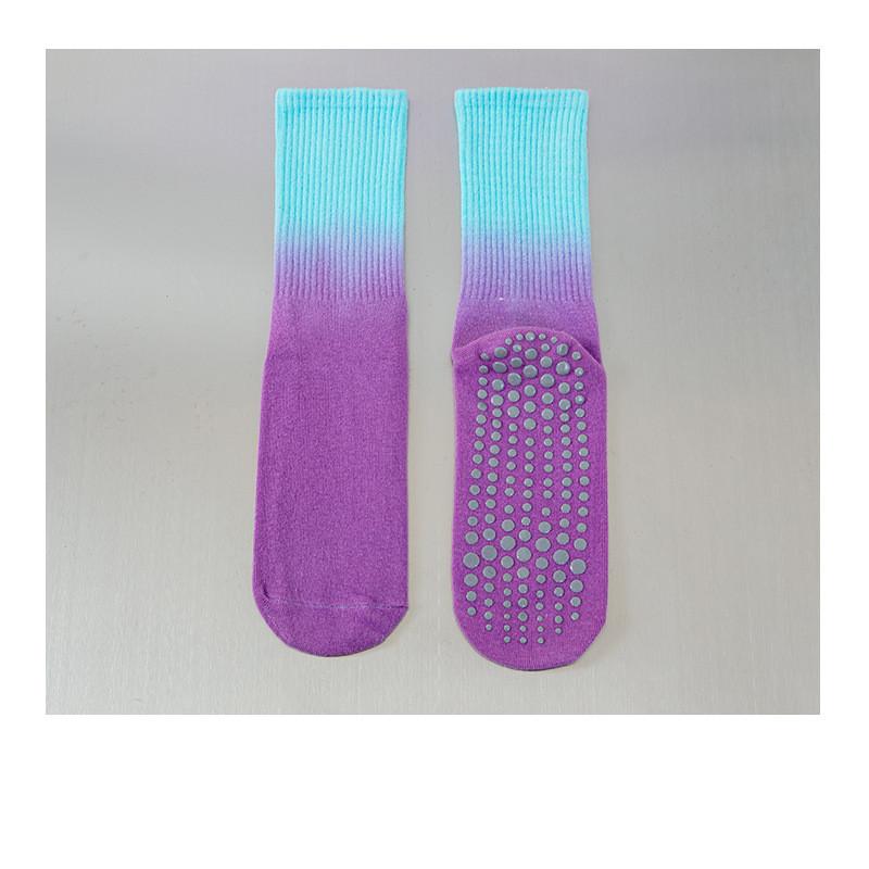 Autumn/winter Gradient Yoga Socks Women Anti Slip Professional Pilates Socks Cotton Breathable Indoor Dance Fitness Sports Socks