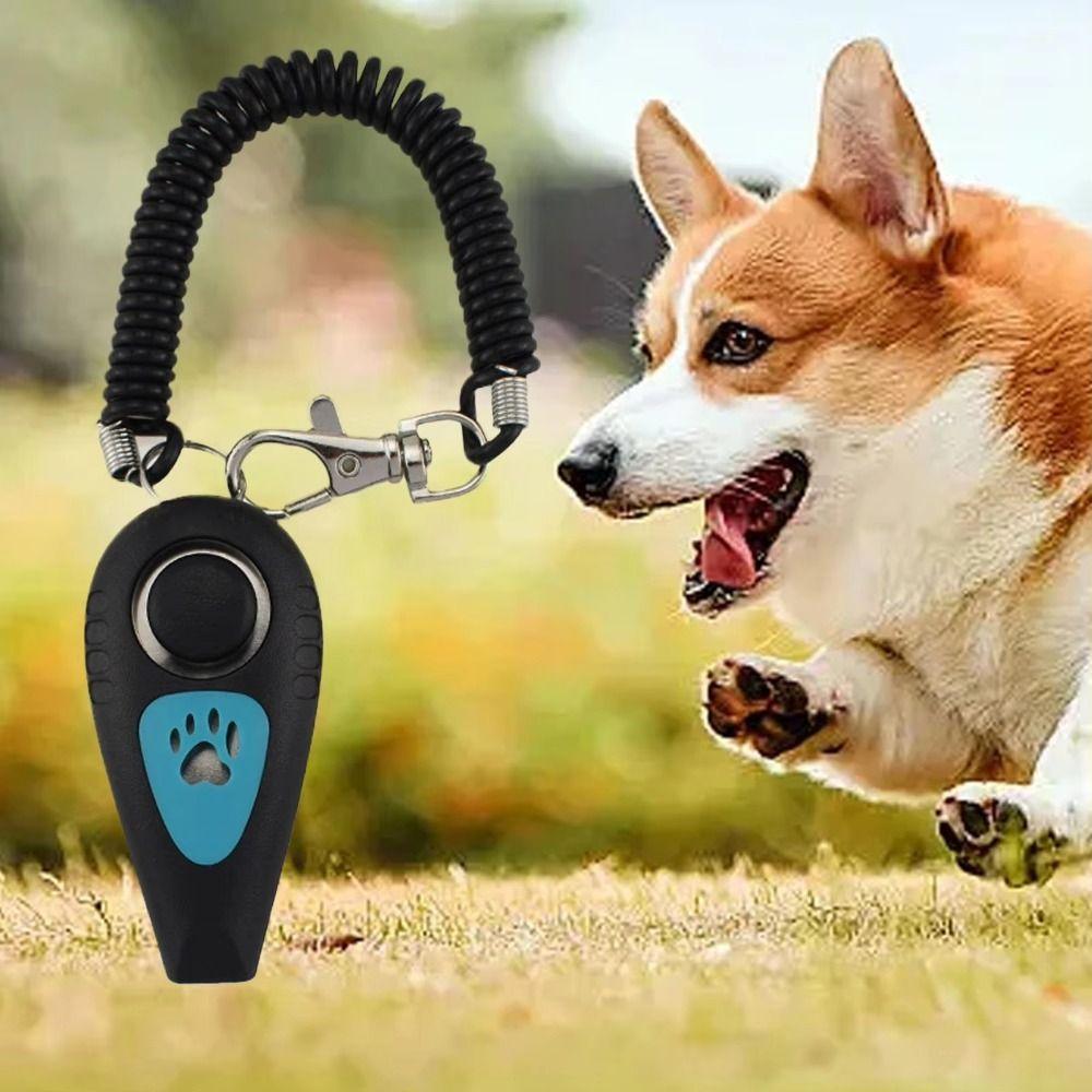 2 in 1 Pet Training Clicker Portable Dog Training Whistle Whistle Clicker  for Cats and Dogs