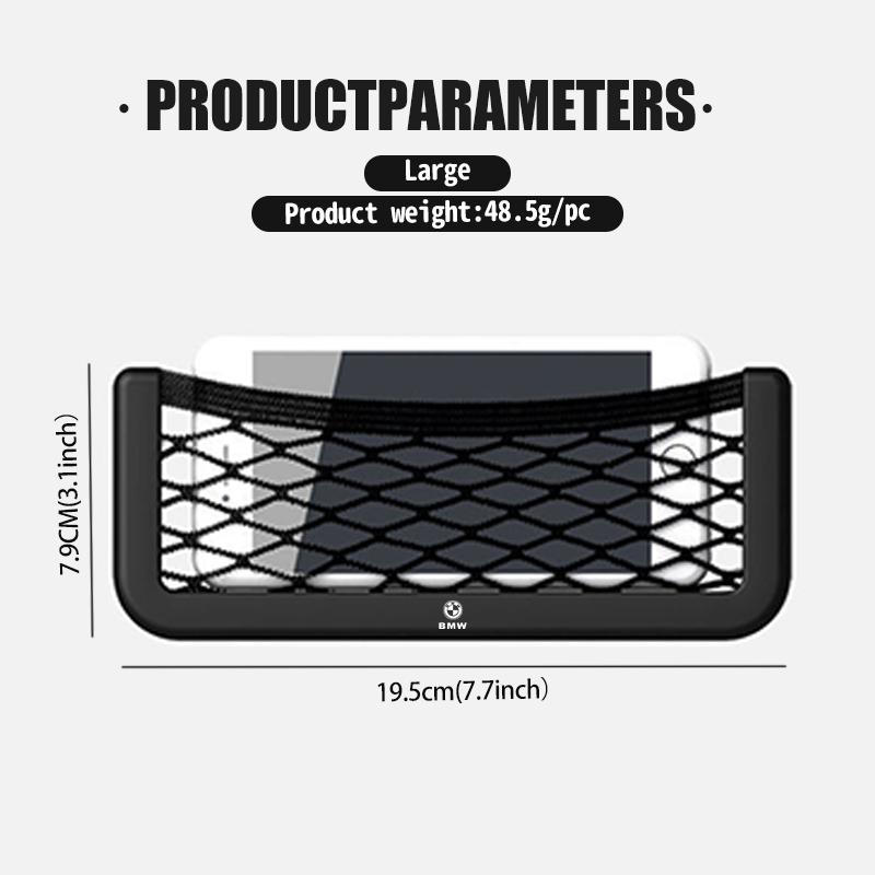 Car Storage Net Pocket Mesh Bag Organizer Elastic Flexible Bag For BMW M Performance E36 E46 E60 E90 E91 E92 E93 F30 F20 pdcr06
