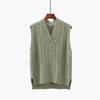 Twist Pullover Sweater Vest Women 2026 Autumn New Loose Net Red V-neck Waistcoat Wool Knitted Vest Women