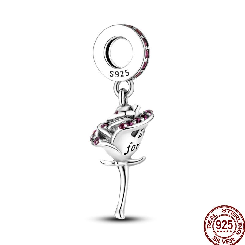 Frühlings-Charm Kupfer Vierblättriges Kleeblatt Schmetterling Libelle Anhänger Perlen Geeignet Für 3Mm Original Armband DIY