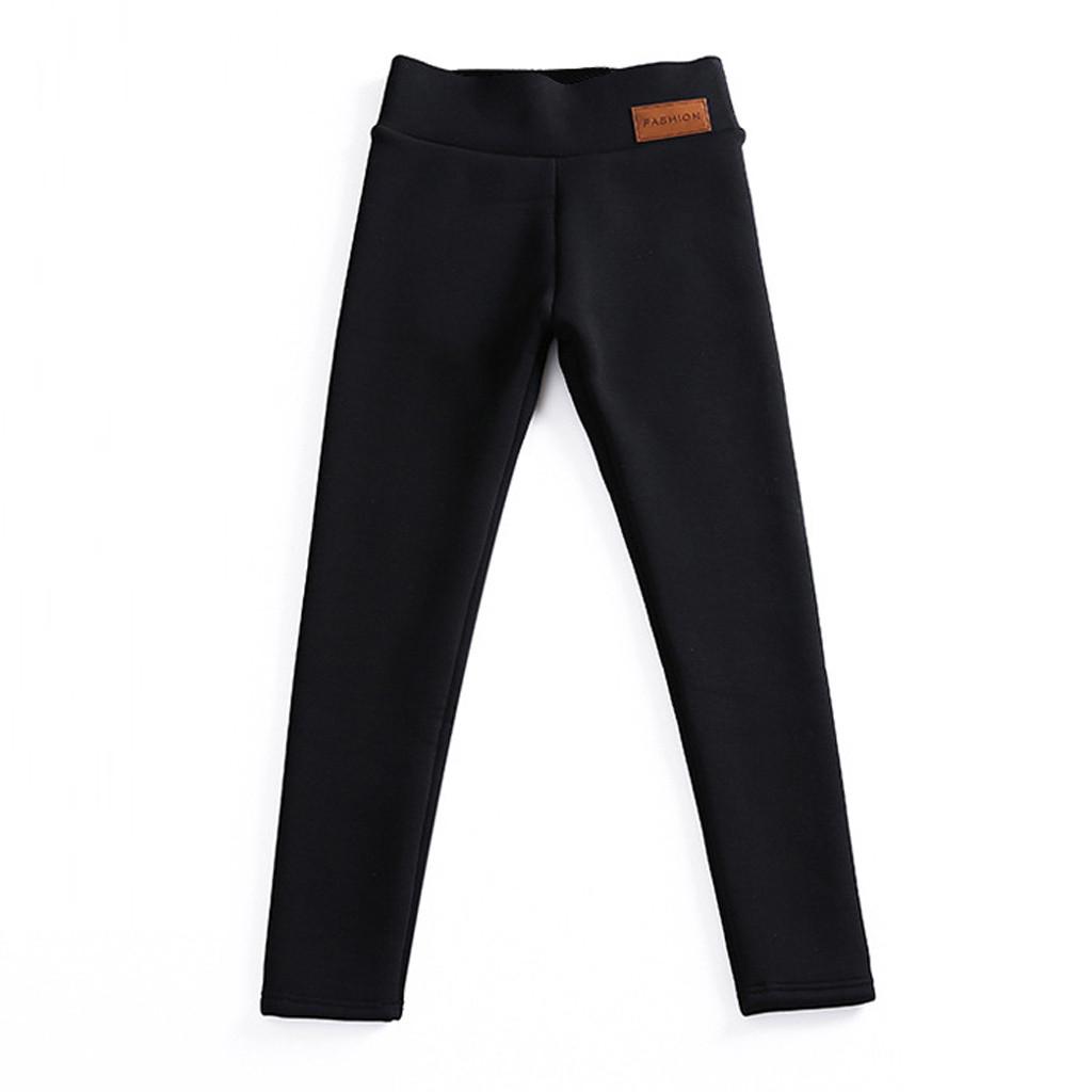 Solid Warm Winter Tight Thick Velvet Wool Women Cashmere Pants Trousers Leggings
