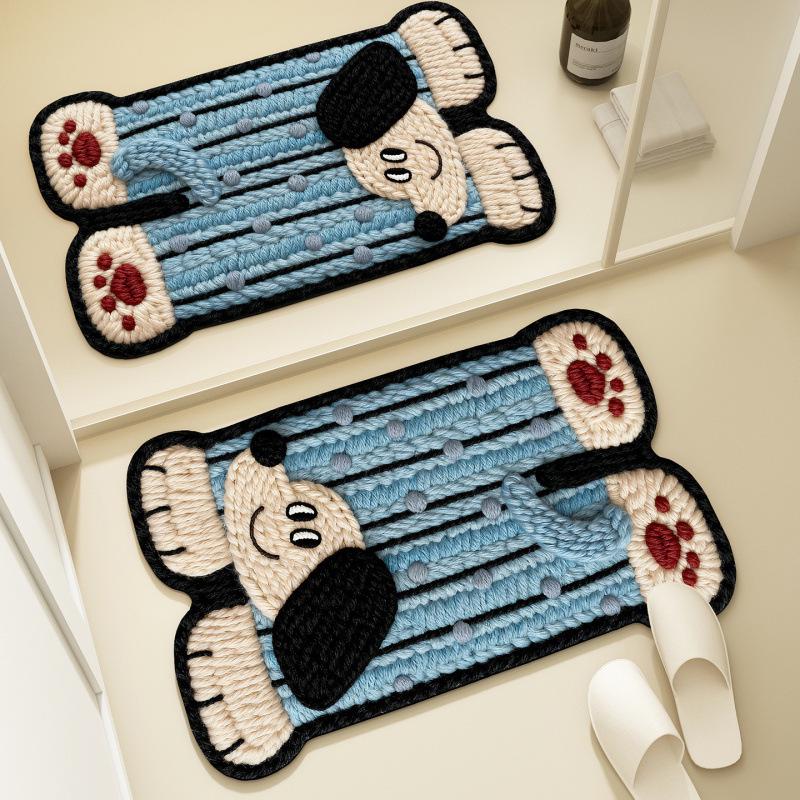 Quick-Dry Cartoon Diatom Mud Bathroom Door Mat – Absorbent & Non-Slip