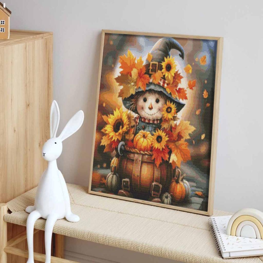 Halloween Scarecrow Sunflower Pumpkin Diamond Painting Mosaic Art Kit Handmade DIY Home Decoration