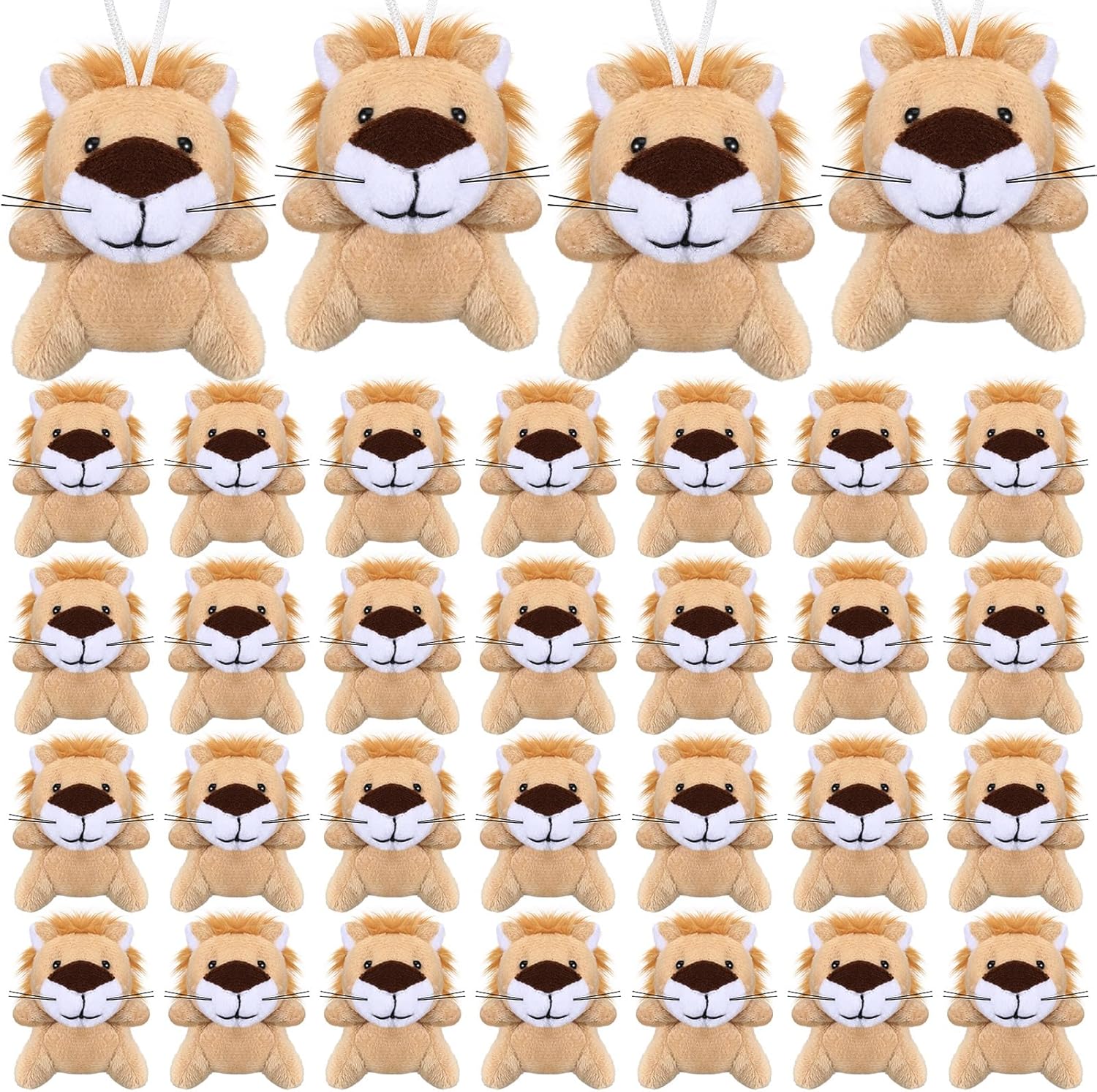 

30-100 шт. Мини-плюшевые игрушки в виде животных Льва/Тигра 6,5 см Маленькие мягкие львы/тигры оптом для подарков на вечеринку, призов для класса 50pieces бездна